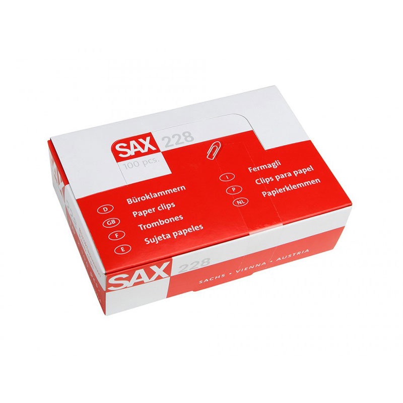 Sax 228 Paper Clip - 20mm (pkt/100pc)